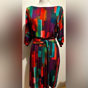 TRINA TURK * multi-color wrap dress * Size 8